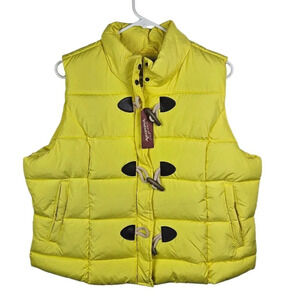 Arizona‎ Jean Co Yellow Puffer Vest Size 1X Junior Full Zip Pockets New With Tag